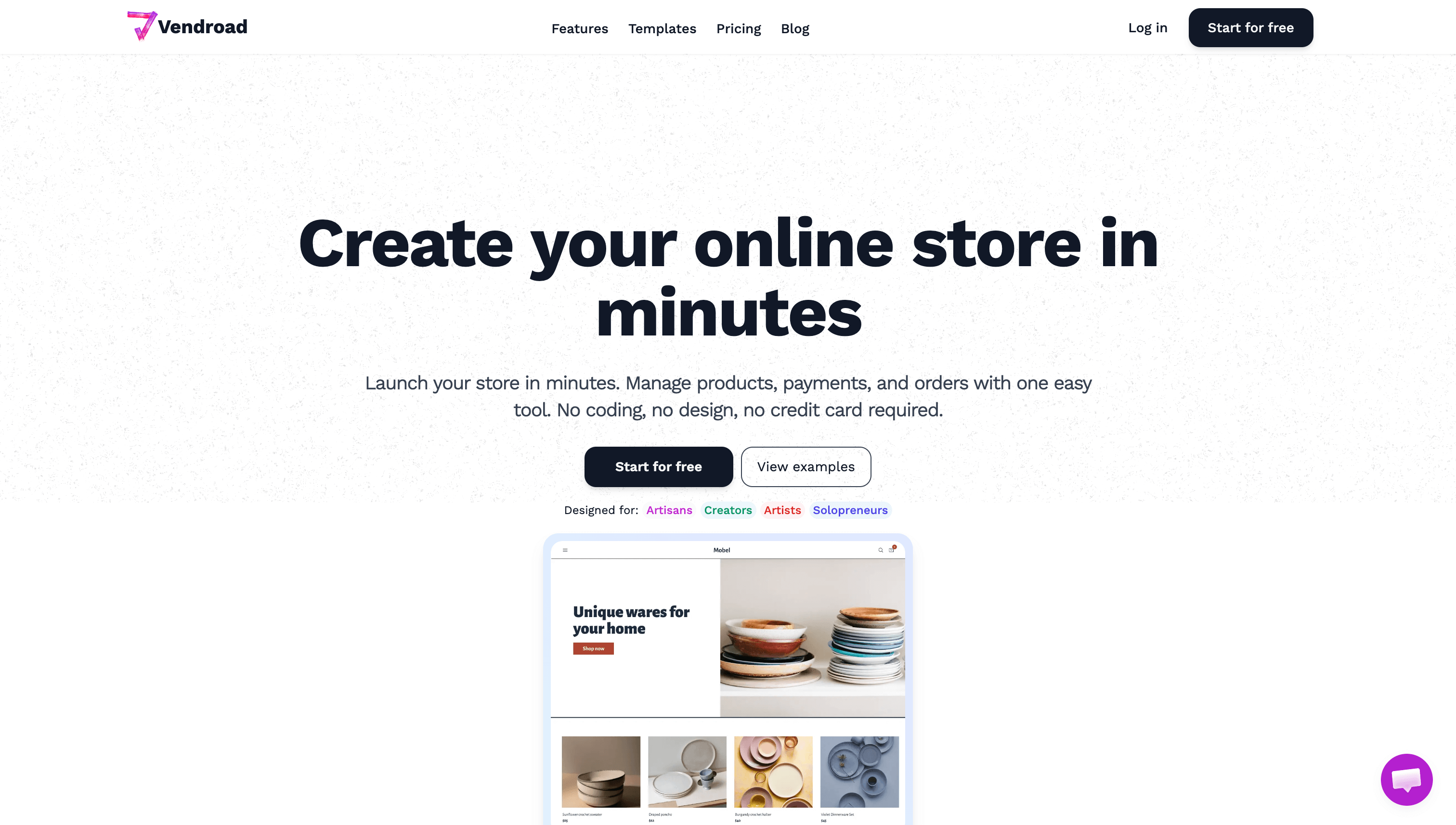 Vendroad dashboard interface