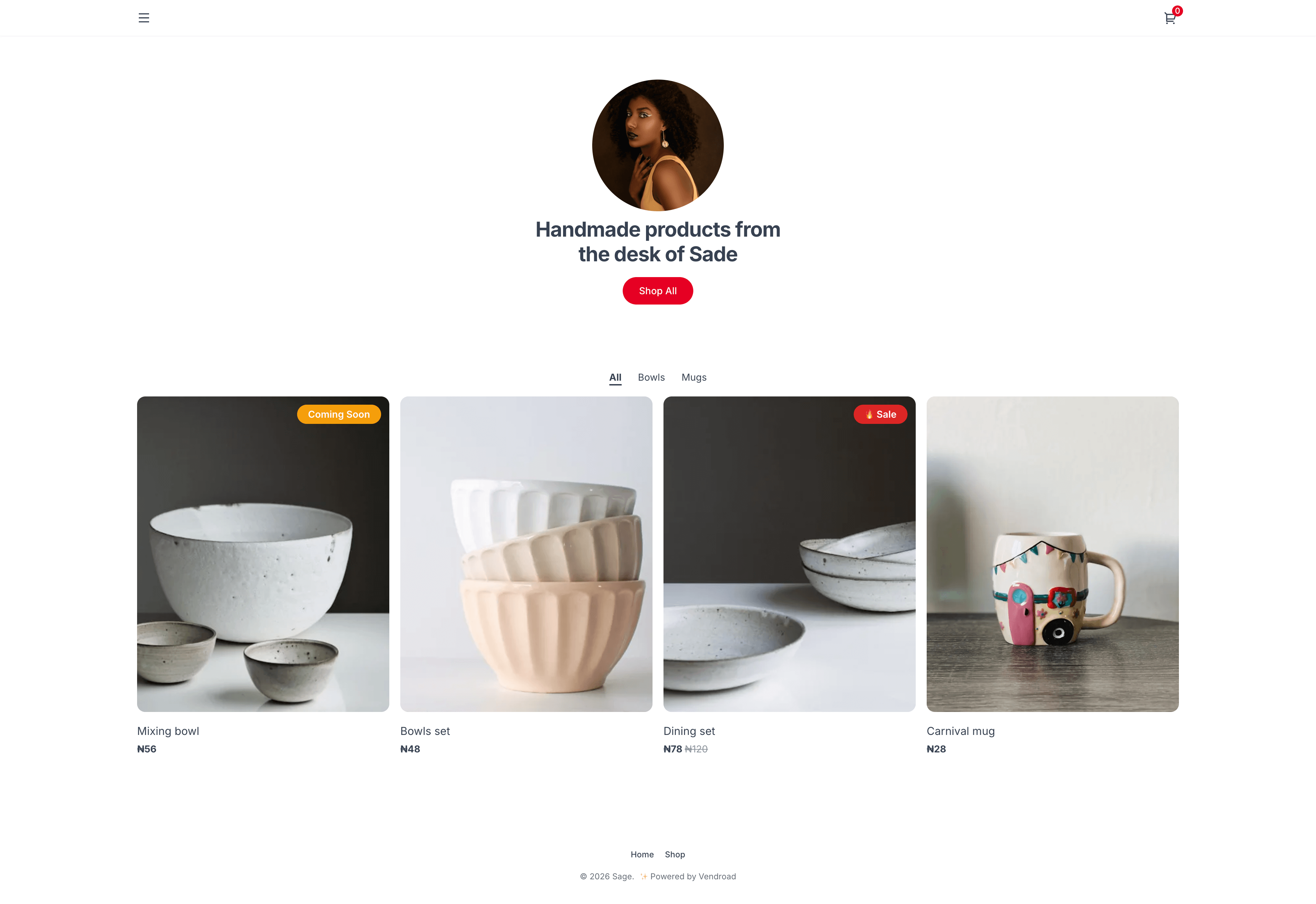 Vendroad dashboard interface